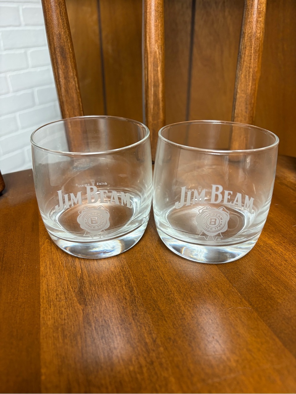 Jim Beam Clear Whiskey Tumblers - Set of 2